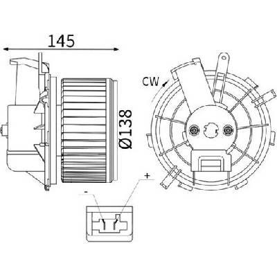 Vnitřní ventilátor MAHLE AB 430 000S (AB430000S)