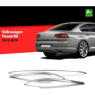 Nerez lišta zadného nárazníka VW Passat B8 sedan 2014-2019 3 ks