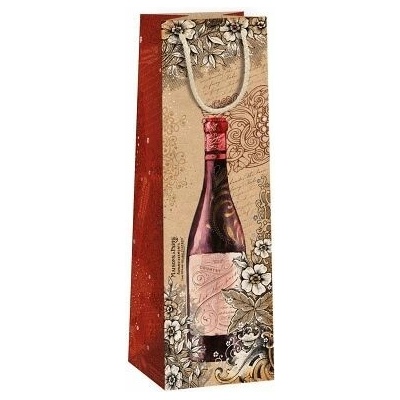 ARGUS Dárková papírová taška NATUR na víno (11 x 36 cm) 07340106