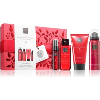 Ritual of Ayurveda Small sprchová pěna 50 ml + sprchový olej 75 ml + tělový krém 70 ml + sprej na vlasy a tělo 20 ml