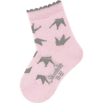 Sterntaler Детски розови чорапи с коронки