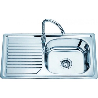 Кухненска мивка ICK 8244 L, алпака, лява, със сифон, 81x43.5см (8244 L)