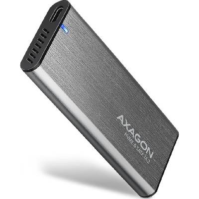 AXAGON EEM2-SG2, USB-C 3.2 Gen 2 - M.2 NVMe & SATA SSD kovový RAW box, bezšroubkový, stříbrný