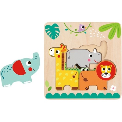 Tooky Toy vkladacie viacvrstvové puzzle Zvieratá TH606