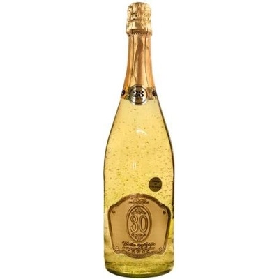 Goldvin Všetko najlepšie k narodeninám "30" so zlatými lupienkami 0,75 l 11% (čistá fľaša)