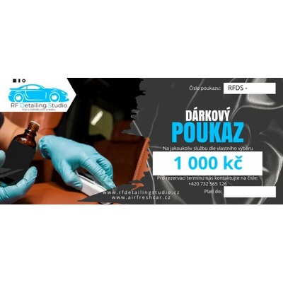 RF Detailing Studio dárkový poukaz - 1000 kč