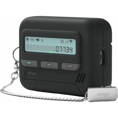 Elago Pager obal v štýle pageru pre AirPods Pro 3 čierny EAPP3PAGER-HANG-BK
