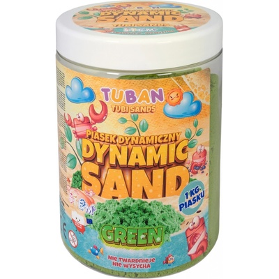 TUBAN Dynamický písek Zelený 1 kg