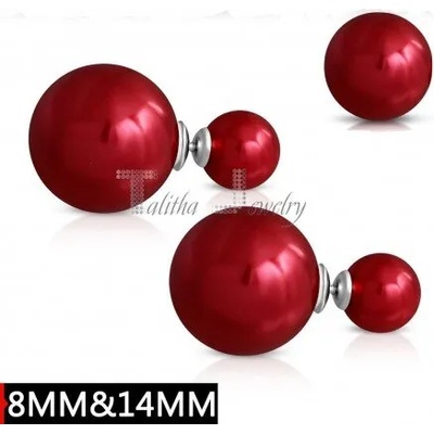 Talitha Дамски двустранни обеци „ Червена Перла