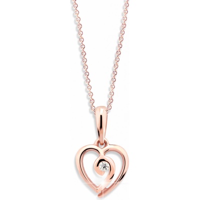 Cutie Jewellery Romantický prívesok z ružového zlata Z6298 1609 40 10 X 4