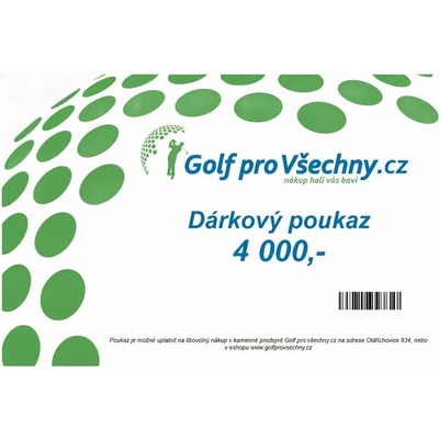 Dárkový poukaz v hodnotě 4000,-