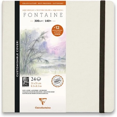 Clairefontaine Akvarelové album Fontaine Hot Pressed 21 x 16 cm 24 listů 300 g