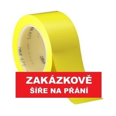 3M 471 Označovacia PVC lepiaca páska oderuvzdorná 75 mm x 33 m žltá