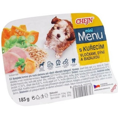 Chejn Mini Menu Adult Dog kuřecí 12 x 185 g