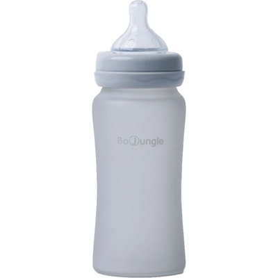 Bo Jungle skleněná láhev s úchyty B Thermo Grey 240ml