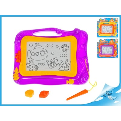 Magnetická kreslicí tabulka 33x26 cm mix barev