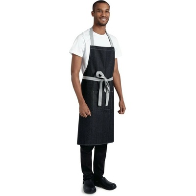 Whites Chefs Clothing kuchárska zástera džínsová čierna