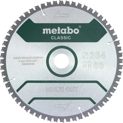 Metabo kotouč pilový MULTI CUT CLASSIC 254x30 60FZ/TZ 5°neg. 628285000