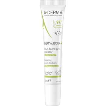 A-Derma Dermalibour+ Възстановяващ балсам за устни Cica, 15 ml