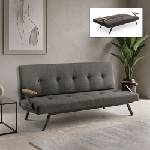 TopMebel Тапициран триместен диван - легло Zven TopMebel в антрацит цвят 180x64x78cm