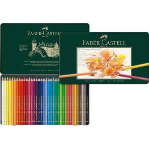 Faber-Castell - Polychromos colored pencils set 36 colors metal case - 110036 (110036)