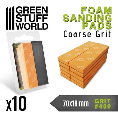 Green Stuff World Foam Sanding Pads 400 grit 10pcs/ Penové brúsne podložky 400 10 ks