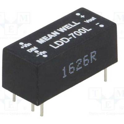 MEAN WELL LDD-700L Měnič: DC/DC; 22W; Uvst: 9÷36VDC; Uvýst: 2÷32VDC; Ivst: 700mA; THT