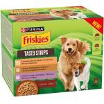 Friskies Tasty Strips паучове за кучета с пиле, пуйка и патица в сос 24 x 85 g