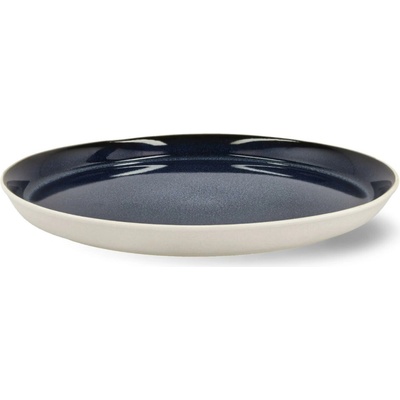 Jídelní talíř GASTRO 27 cm, bílá / tmavě modrá, kamenina, Bitz