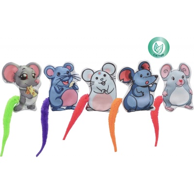 Trixie Myška emotivní s catnipem a barevným ocáskem 7,5 cm