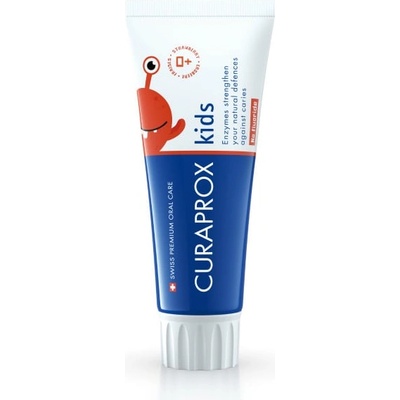 CURAPROX Детска паста за зъби без флуор Curaprox - С вкус на ягода, 0м+, 60 ml (15571)