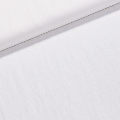 Lněné plátno MARTIN 1 jednobarevná bílá, š.150cm (látka v metráži)