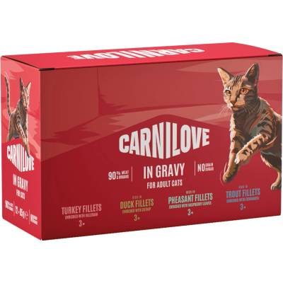 Carnilove Cat Pouch míchané balení v omáčce 24 x 85 g