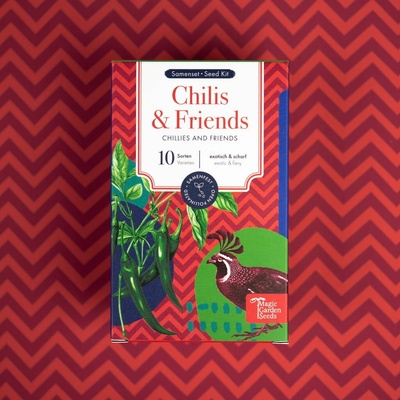 Magic Garden Seeds Chilis & Friends sada semien pre začiatočníkov 1 sada