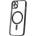 Mobi-Fon Силиконов кейс bSmart Chrome Magsafe с протектори за камерите, За iPhone 13 (6.1), Черен (IPH-13-001)