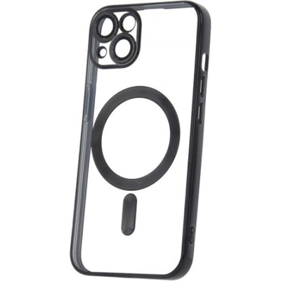 Mobi-Fon Силиконов кейс bSmart Chrome Magsafe с протектори за камерите, За iPhone 13 (6.1), Черен (IPH-13-001)