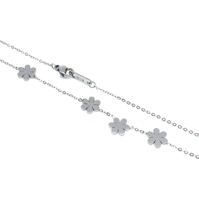 Jan Kos jewellery Řetízek s přívěskem květ z oceli 12112755