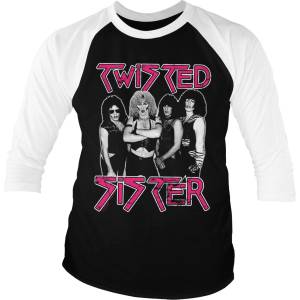 HYBRIS мъжка тениска с 3/4 ръкав Twisted Sister - Twisted Sister - HYBRIS - ER-19-TS004-H84-9-WB