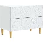 vidaXL Нощно шкафче Бяло 62 x 34, 5 x 48 см Инженерна дървесина (895005)