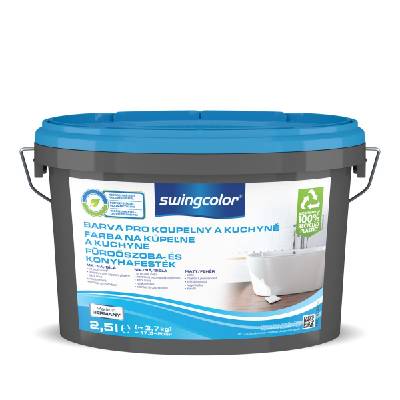 Swingcolor Barva do koupelny a kuchyně, bílá, 2,5 l 6222 T02,5 0
