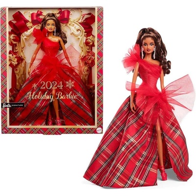 Mattel Barbie Signature Vianočná hnedovláska 2024 HRM63
