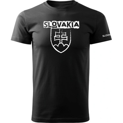 Dragowa krátke tričko slovenský znak s nápisom čierne
