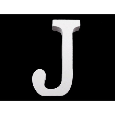 Drevená dekorácia písmená abecedy Písmeno: "J"