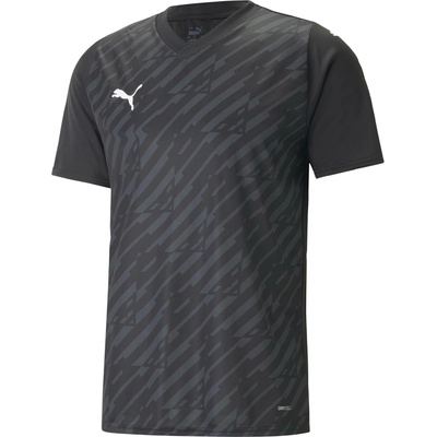Puma pánske futbalové tričko TEAMGLORY JERSEY čierna tmavo sivá biela