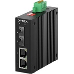 DPTEK DK-MC10F-2FP2FS-E - Индустриален оптичен медиа конвертор 2x10-100Base-TX RJ45 PoE + 2x100Base-FX SFP, Din-rail (DK-MC10F-2FP2FS-E)