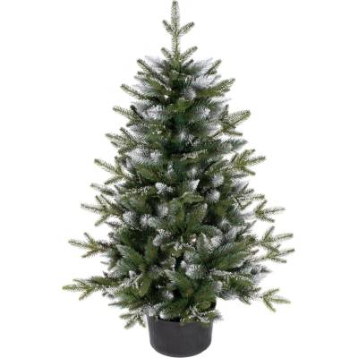 zanapo.cz Umelý vianočný stromček Smrek Bergamo diamond 3D v kvetináči 110 cm