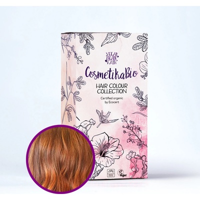 Cosmetikabio barva na vlasy kaštanově červená 100 g