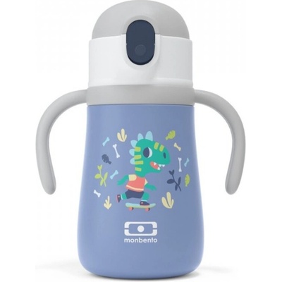 MonBento detský termohrnček Stram Blue Dino modrý 360 ml