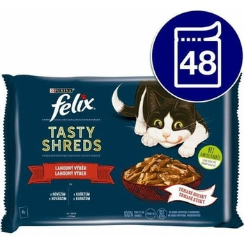 Image 1 of FELIX Tasty Shreds Homemade Selection in sauce 48x80 g