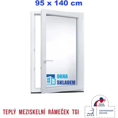 ERKADO 95 x 140 cm bílé |otevíravé i sklopné pravé